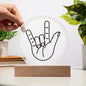 I Love You Sign Plaque for ASL | Night Light