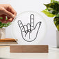 I Love You Sign Plaque for ASL | Night Light