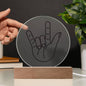 I Love You Sign Plaque for ASL | Night Light
