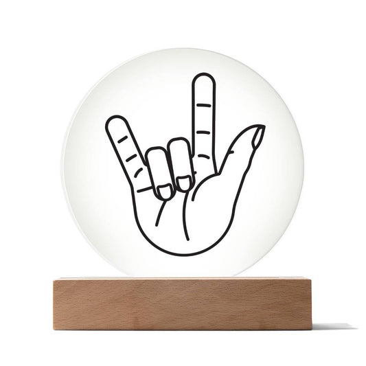 I Love You Sign Plaque for ASL | Night Light